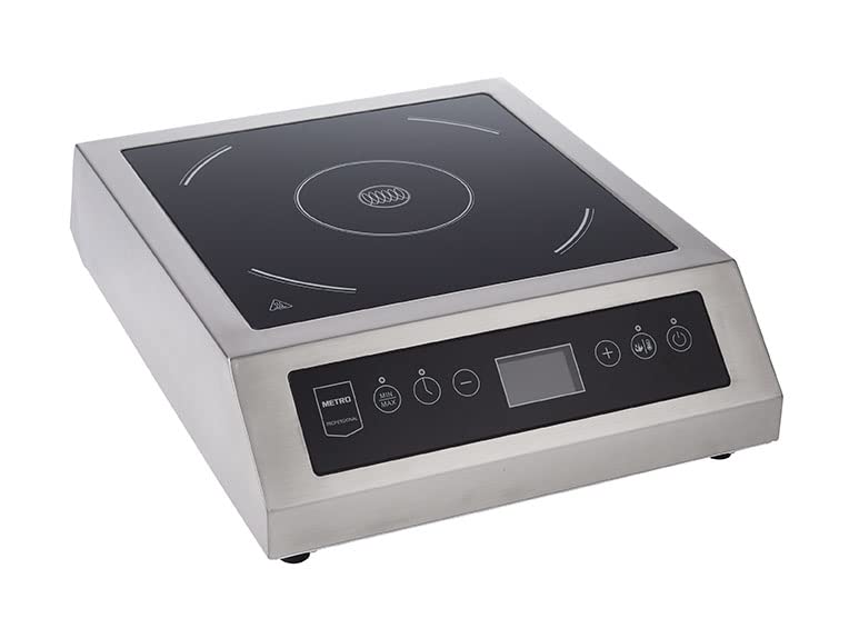 METRO Professional Placa de Inducción Portátil, Acero Inoxidable, Vitrocerámica, 3500 W