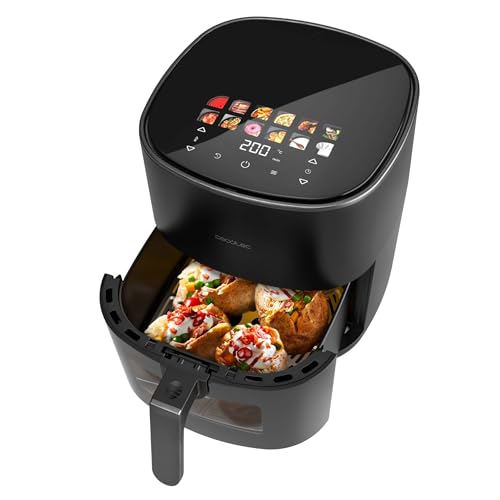 Cecotec Freidora de Aire 6,5L (Cecofry&Grill Duoheat 6500), Doble Resistencia, con Plancha y Grill, 2200W, Digital, Ventana, 40-200°C, 12 Menús