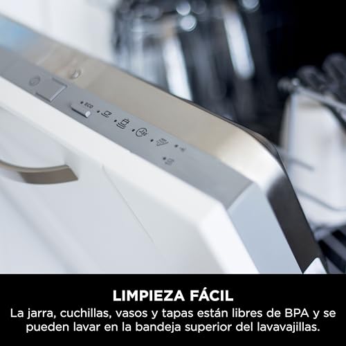 Ninja Detect Power Pro Batidora de Vaso (1200W), Jarra 2 L (1900 ml Máx.), para Smoothies, Picar Verduras y Bebidas Congeladas, Negro, TB201EU