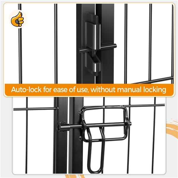 Yaheetech 6 Vallas para Perros, Extensible y Plegable, para Jardín, 80x60 cm