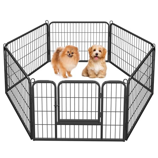Yaheetech 6 Vallas para Perros, Extensible y Plegable, para Jardín, 80x60 cm
