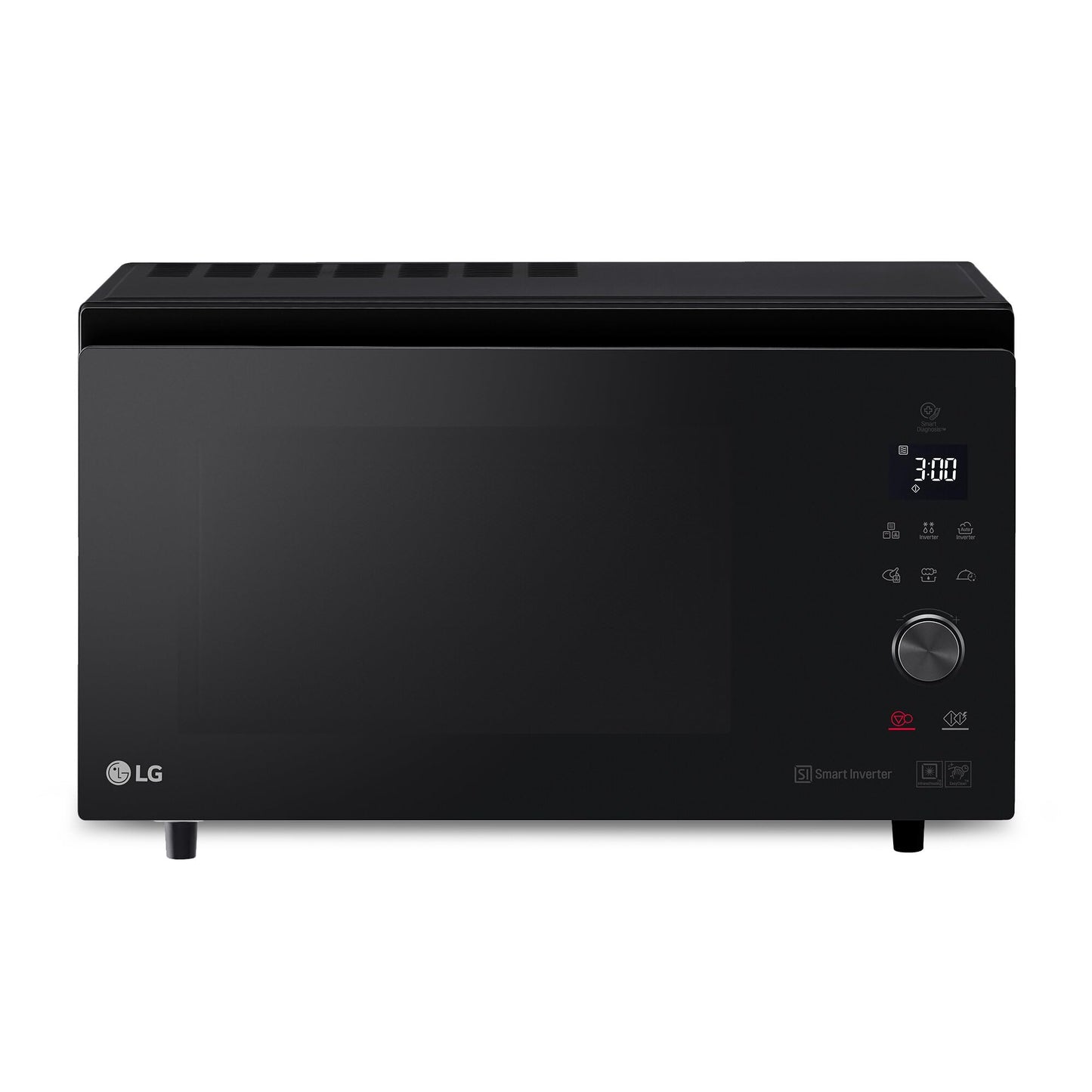 LG MJ3965BPS Horno Microondas 4 en 1, 39 Litros, 1100 W, Display Digital, Smart Inverter y EasyClean, Negro