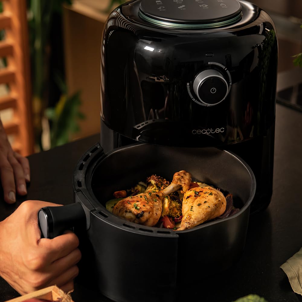 Cecotec Freidora de Aire Sin Aceite 2,5 L (Cecofry Pixel 2500), 1200 W, Dietética, Manual y Compacta, Temporizador