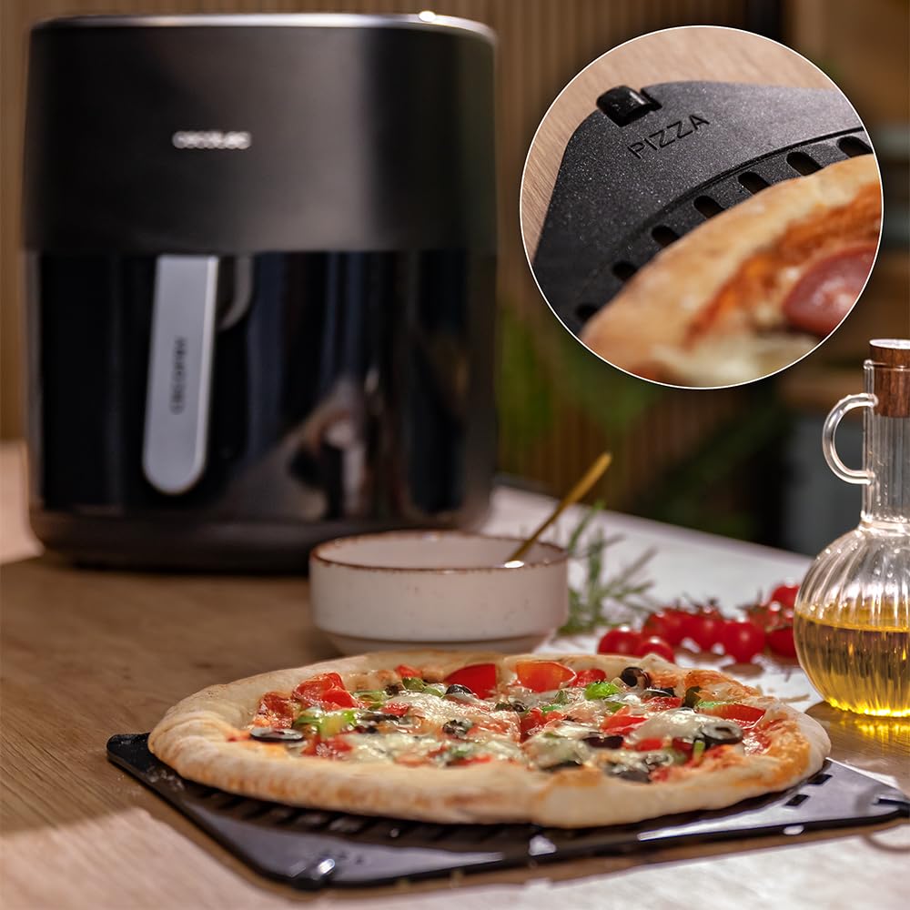 Cecotec Freidora de Aire 6,5L (Cecofry&Grill Duoheat 6500), Doble Resistencia, con Plancha y Grill, 2200W, Digital, Ventana, 40-200°C, 12 Menús