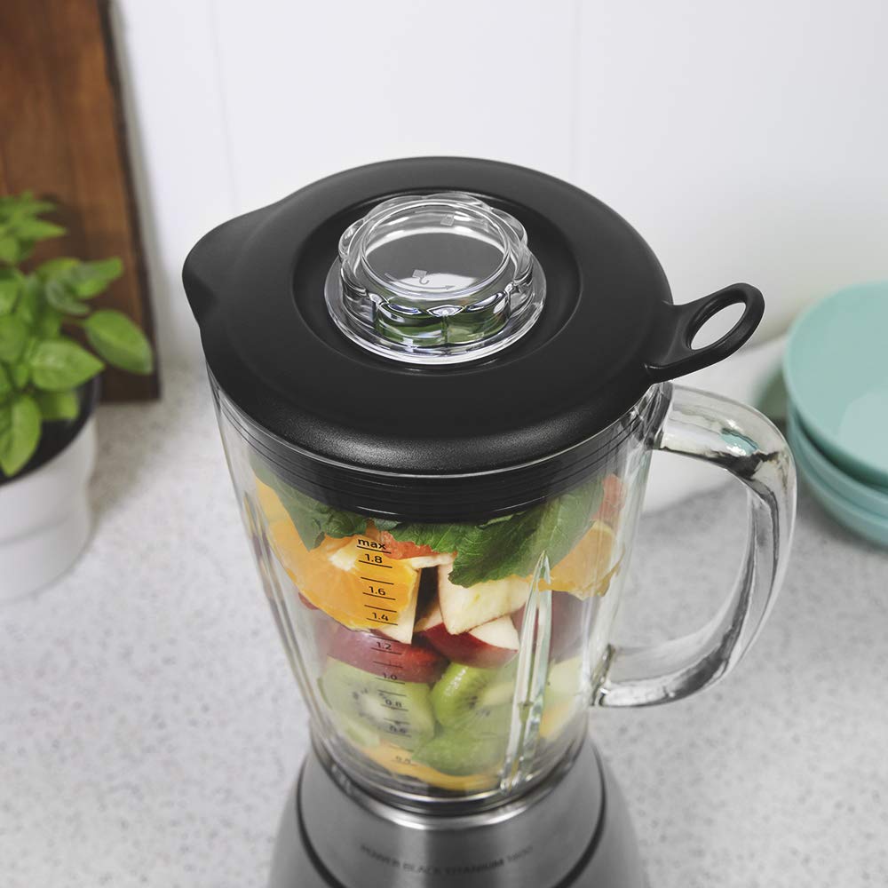 Cecotec Batidora de Vaso Power Black Titanium 2300MAX, 2300W, 1,5L, 5 Velocidades, Jarra Termorresistente