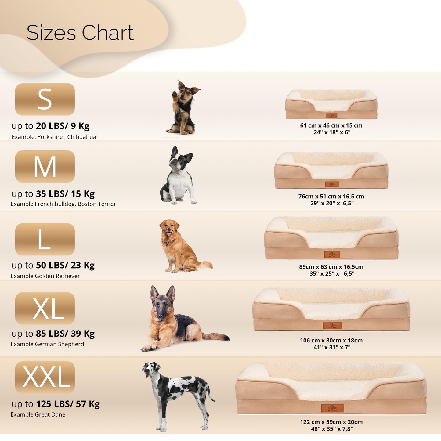 VEEL PET Cama Perro Pequeño, Espuma Memory Foam Viscoelástica, Ortopédica, Lavable, Funda Impermeable, Small