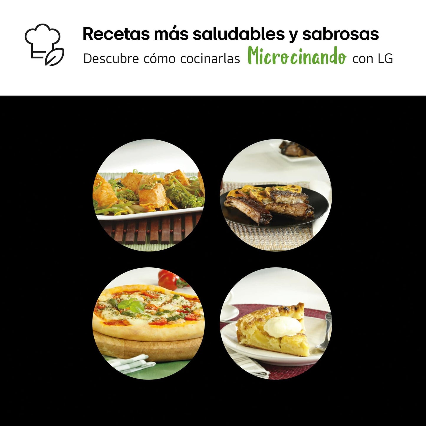 LG MJ3965BPS Horno Microondas 4 en 1, 39 Litros, 1100 W, Display Digital, Smart Inverter y EasyClean, Negro