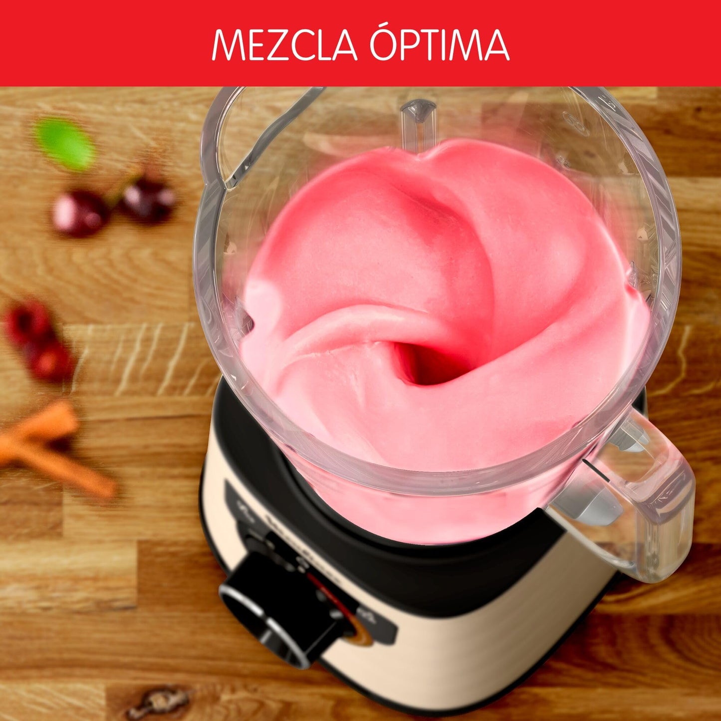 Moulinex Perfect Mix + Batidora de Vaso (1200 W), Cuchillas Powelix, Capacidad 2 L, Sistema de Refrigeración, Tritura Hielo, Limpieza Automática