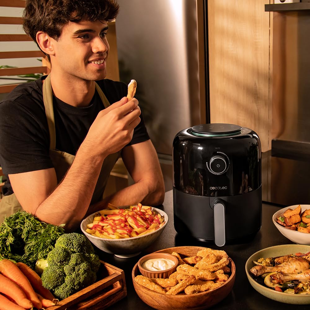 Cecotec Freidora de Aire Sin Aceite 2,5 L (Cecofry Pixel 2500), 1200 W, Dietética, Manual y Compacta, Temporizador