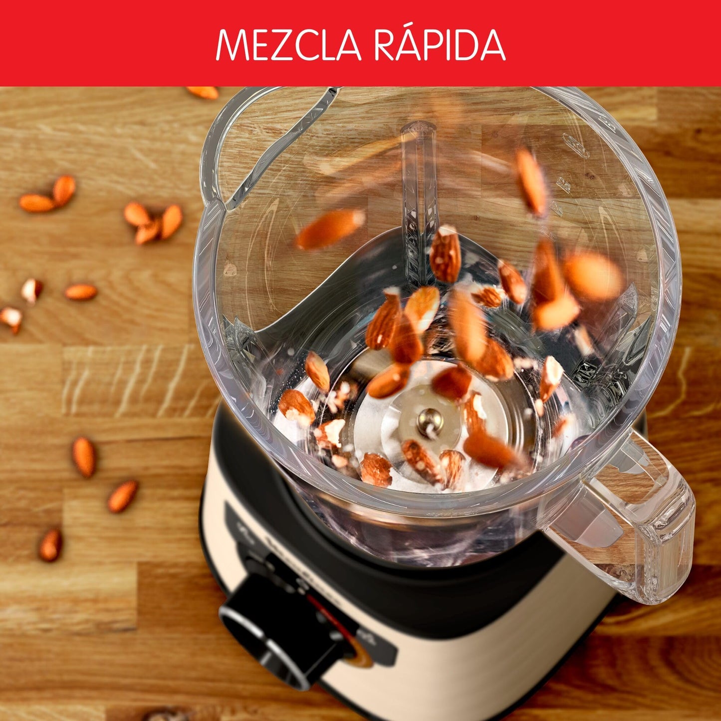 Moulinex Perfect Mix + Batidora de Vaso (1200 W), Cuchillas Powelix, Capacidad 2 L, Sistema de Refrigeración, Tritura Hielo, Limpieza Automática