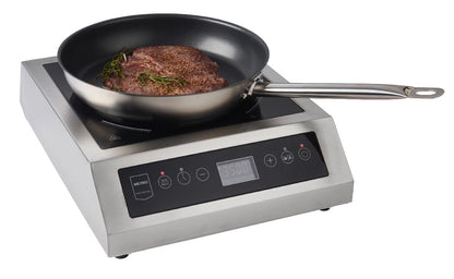 METRO Professional Placa de Inducción Portátil, Acero Inoxidable, Vitrocerámica, 3500 W