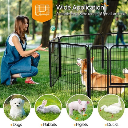 Yaheetech 6 Vallas para Perros, Extensible y Plegable, para Jardín, 80x60 cm