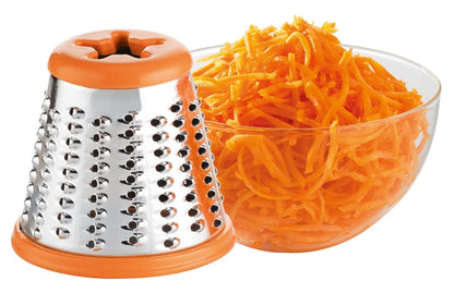 Moulinex Fresh Express Plus Rallador, 5 Funciones, 200W, 1 dB, Metal, Rojo/Blanco