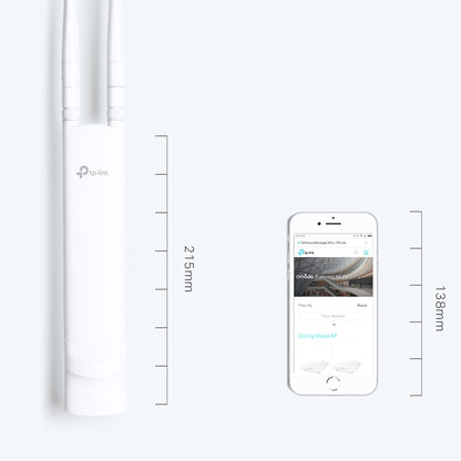 TP-Link Punto de Acceso EAP110-Outdoor (300mbps), para Exteriores, Resistente al Agua, PoE Pasivo