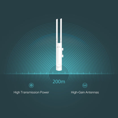 TP-Link Punto de Acceso EAP110-Outdoor (300mbps), para Exteriores, Resistente al Agua, PoE Pasivo