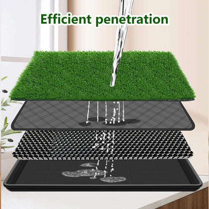 Embellbatt Inodoro para Perros (60x90cm), Pipican en Casa, Bandeja Empapadores, Césped Artificial con Bandeja, Tapete de Entrenamiento (Interior/Exterior)