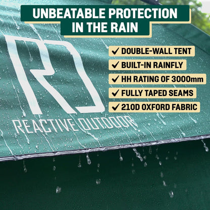 Reactive Outdoor Tienda de Campaña de 3 Segundos (Instantánea), Instalación Rápida y Fácil, para 1 Persona