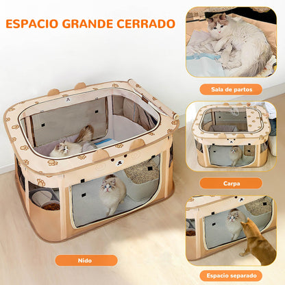 ALLSOPETS Parque/Recinto Plegable para Perros/Gatos, Portátil (Interior/Exterior/Viajes), XL
