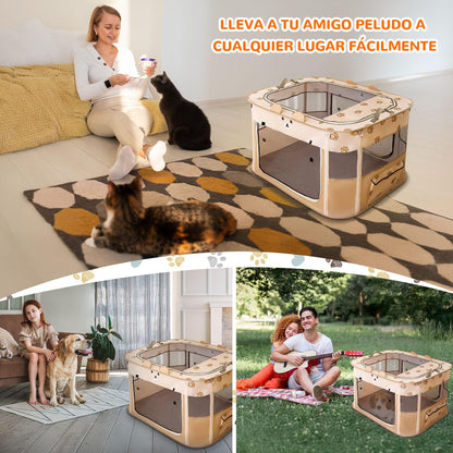 ALLSOPETS Parque/Recinto Plegable para Perros/Gatos, Portátil (Interior/Exterior/Viajes), XL